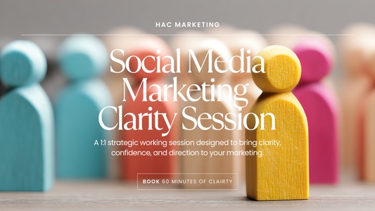 Clarity Session: 
A focused one-on-one session designed to bring clarity to your marketing.
