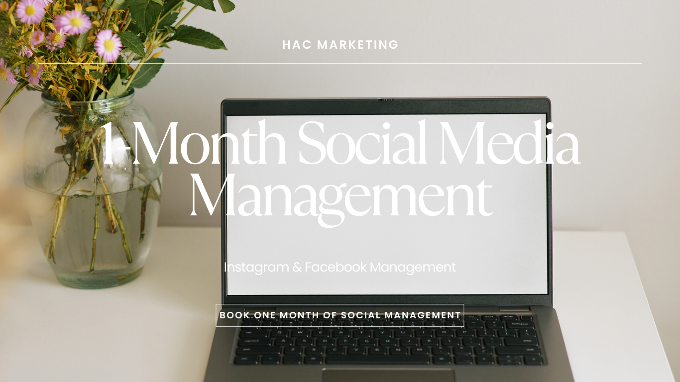 1-Month Support: 
Intentional marketing support designed to bring clarity to your content and confidence to how you show up online.